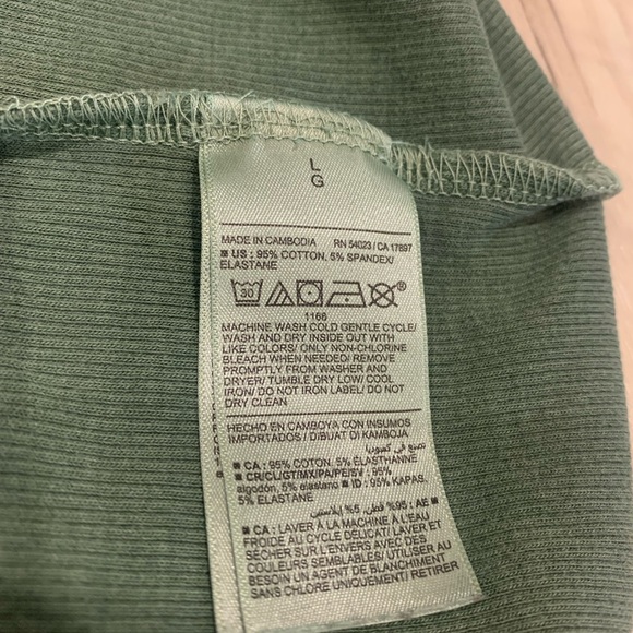 💜 Old Navy Ribbed Square Neck Tank Top - Hunter Green - Size L - Picture 4 of 6